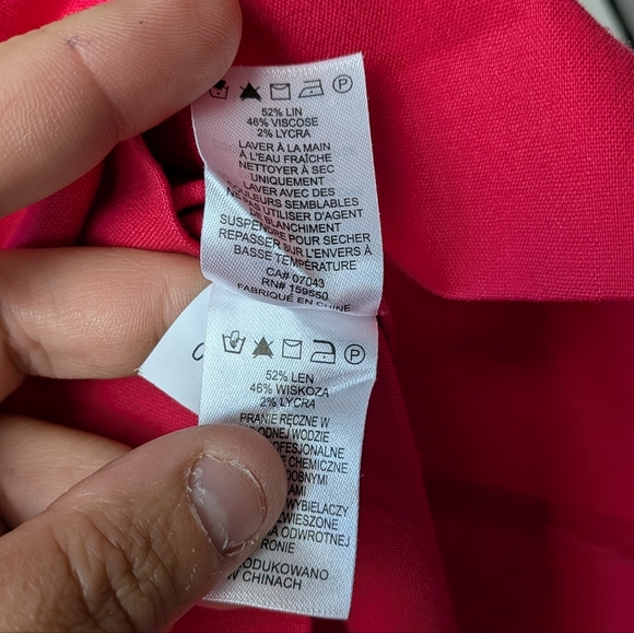 NWOT HOUSE OF HARLOW 1960 Pink Women Skirt Size XL 52% Linen - Picture 4 of 7